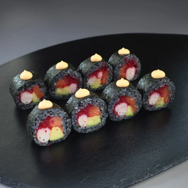 Black Roll лосось креветка 🌶️